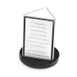 Cal-Mil 507 - Classic Turn Table Card Holder, Triangle, 4"W x 6"H, Clear Acrylic, Black Plastic Base 1 image
