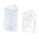 Cal-Mil 542 - Classic Card Holder, Triangle, 3-Sided, 4" x 7"H, Clear Acrylic, Plastic Base 1 image