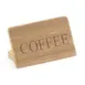 Cal-Mil 606-1 Bamboo Finish 3"W x 2"H BPA-Free Wood Printed Coffee Beverage Sign - Tabletop Display 1 image