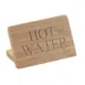 Cal-Mil 606-3 - Bamboo Finish 3"W x 2"H Hot Water Beverage Sign, Printed Wood, BPA Free 1 image