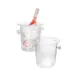 Cal-Mil 694 Wine Bucket Cooler, 8"W x 8-1/2"D x 8"H Acrylic with Handles, Non‑Insulated Plastic 1 image