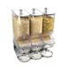 Cal-Mil 718 Cereal Dispenser - 3 Clear 9.8L Bins, Metal Base, 17"x13-1/2"x22" H, BPA-Free 1 image