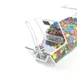 Cal-Mil 927-H Topping Bin, 4"W x 11"D x 7"H Clear Plastic BPA-Free, Magnetic Lid Stays Up 1 image