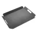 Cal-Mil 958-1-13 Room Service Tray, 22.5" x 17" x 1.5" ABS Plastic, Black, Stackable, Two Handles 1 image