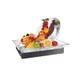 Cal-Mil 986-12 Ice Display Tray - 28.5"W x 20.5"D x 5.5"H PETG Pan, Black Base, LED & Drain Hose 1 image