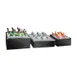 Cal-Mil BH4220-13 Beverage Ice Housing 12"W x 20"D x 6"H Black Plastic Collapsible Scratch-Resistant 1 image