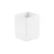 Cal-Mil C1432BODY - 12 Oz Square Plastic Storage Jar, 4"W x 4"D x 4"H, White Melamine Canister 1 image