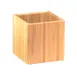 Cal-Mil C4X4-60 Wood Storage Jar - 4" W X 4" D X 4" H Bamboo Canister For Ingredients 1 image