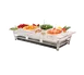Cal-Mil IP2020-39 Ice Display, 48" W x 24" D x 10" H, PETG Pan, Platinum Finish, White LED 1 image