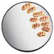 Cal-Mil RR240 - 24" Round Mirror Tray, 24" Diameter X 1" Height, Glass With Black Acrylic Trim 2 image