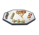 Cal-Mil RR241 - 24" Octagonal Mirror Tray, 24" Dia x 1" H, Glass with Black Acrylic Trim, Raised Rim 1 image
