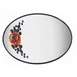 Cal-Mil RR242 Oval Gourmet Mirror Serving Tray, 24" x 18" x 1" Glass, Black Acrylic Trim - 2 image