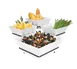 Cal-Mil SR1010-13 Gourmet Quad Bowl Display, 19"W X 19"D X 11"H, 3-Tier, Square 1 image