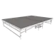 Forbes Industries 4141 4'x8' Rectangular Stage Platform, 24-32"H, Carpeted Top, Steel Frame, Black Finish 1 image