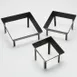 American Metalcraft ARB3 3-Piece Black Square Riser Set 1 image