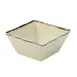 American Metalcraft AWMSQ73 Plastic Bowl, 58 oz (1 Quart) 7" sq x 3.25" H, Antique White Melamine, Dishwasher Safe 1 image