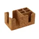 American Metalcraft BARCK5 Countertop Condiment Organizer, 6-Section Cork Coffee Caddy, Brown, 4½" H 1 image