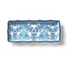 American Metalcraft BLUP14 14" L x 5-5/8" W x 1.25" H Rectangular Melamine Platter, Isabella Blue & White 1 image