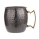 American Metalcraft BM16H Mule Mug, 16 oz, 3.25" D x 3.88" H, Steel, Brass‑Handle, Black‑Hammered 1 image