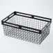 American Metalcraft BNRB20 Twilight Basket, 20-3/8" L x 12-3/10" W x 8" H Nestable Metal Black Tray 1 image
