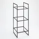 American Metalcraft BRT3 Three‑Tier Black Square Display Riser, 25‑1/2" H, 3‑4 Steps, Modular Tabletop Stand 1 image