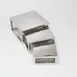 American Metalcraft HMPRS3 3-Piece Hammered Stainless Riser Set, Silver 1 image
