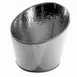 American Metalcraft HMSR8 Angled 5-Quart Stainless Steel Tub, 10-1/8" Dia x 9-1/2" H Hammered Finish 1 image
