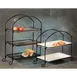 American Metalcraft IS13 Ironworks 3‑Tier Black Wrought Iron Display Stand, 24½"L x 12⅞"W x 32⅜"H 1 image