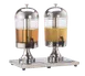 American Metalcraft JUICE2 Double Dispenser - Two 8.5-Quart Acrylic Bowls 2-3 Gal, 18/10, Ice Bin 1 image