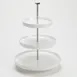 American Metalcraft LFTTSW17 Tiered Display Stand, Round White Melamine, 17.5" H, 3‑4 Tier Lift Collection 1 image