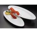 American Metalcraft MEL49 Endurance Boat Platter – 24" L x 9" W x 1-5/8" H Oval Melamine, White, Break‑Resistant 1 image