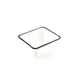American Metalcraft MRCW7 44‑oz (1 qt) Melamine Bowl, 6‑3/8" L x 6‑7/8" W x 3‑1/4" H, White/Black Rim 1 image