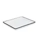 American Metalcraft MRSW12 Rectangular Platter, 12.9" L x 10.3" W x 1.1" H, White, Black Rim, Melamine, Dishwasher Safe 1 image
