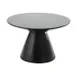American Metalcraft MWPD7 Pedestal Display Stand – 7.25" H Round Black Wood Base, Height 5-9" 1 image