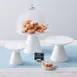 American Metalcraft MWPDW5 Pedestal Display Stand, 5-1/4" Height Round White Wood Hampton Collection 2 image