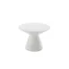 American Metalcraft MWPDW5 Pedestal Display Stand, 5-1/4" Height Round White Wood Hampton Collection 1 image