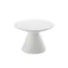 American Metalcraft MWPDW6 Pedestal Display Stand, 6.25" Height Round White Wood Hampton Collection 1 image