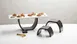 American Metalcraft MWR3 Set of 3 Arched Espresso Wood Display Risers, Black 2 image