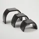 American Metalcraft MWR3 Set of 3 Arched Espresso Wood Display Risers, Black 1 image