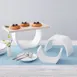 American Metalcraft MWRW3 White Wood Arch Display Riser Set – 3‑Step Curved White 2 image