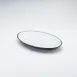 American Metalcraft NP14 Plastic Platter - 14" L x 9" W Oval Melamine Dish, Two-Tone Black/White 1 image