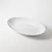 American Metalcraft NPW18 Plastic Serving Platter - Oval Melamine, White, 18" x 12" x 1.75" Dinnerware 1 image
