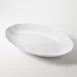 American Metalcraft NPW21 Plastic Serving Platter - Oval White Melamine, 21.5" x 14.4" x 2" 1 image