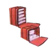 American Metalcraft PB1914 Red Nylon Pizza Bag with Rack, 19" x 19" x 14", 6‑Box Capacity, PVC Foam 1 image