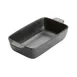American Metalcraft PBB9 Rectangular Porcelain Baking Dish, 20 oz Black Matte, 7.25" L x 4.25" W x 2" H with Handles 1 image