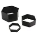 American Metalcraft RHB3 Hexagonal Black Display Riser Set – 3‑Piece, Premium Metal Construction 1 image