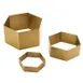 American Metalcraft RHG3 Hexagonal Gold Display Riser Set, 3‑Step 3‑Piece Tabletop Stand 1 image