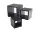 American Metalcraft RSB1 Wooden Square Display Risers Set 5"x5" 7"x7" 9"x9" Black Wood Base 1 image