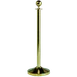 American Metalcraft RSCLG - Securit Post & Base, 15"x40" Post, Crown Urn Top, Base, Gold-Plated Steel, Set 1 image