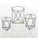 American Metalcraft RSGB3 Geometric Rise Set, 3‑Piece Stainless Steel Black Tabletop Display Risers 1 image